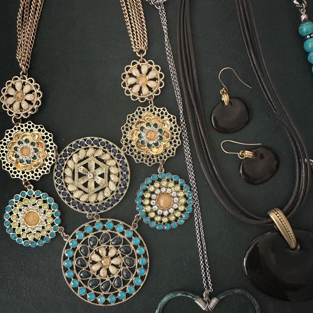 Boho Multicolor Necklace Set - Picture 3 of 5